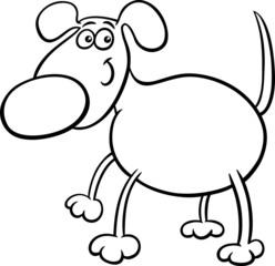 cute dog character coloring page