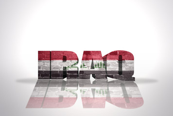 Word Iraq on the white background