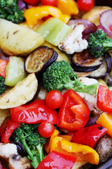 vegetables with dressing