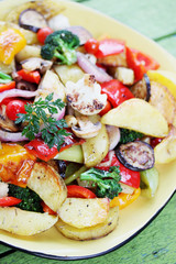 vegetable ragout on the plate