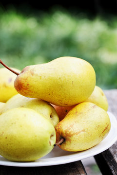 Ripe, organic pears
