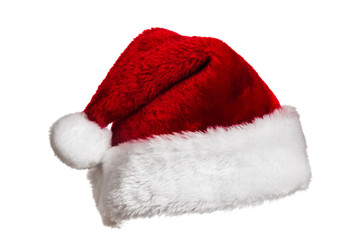 Santa hat on white