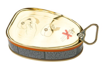 Tin can closeup