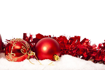 christmas ornaments with white space