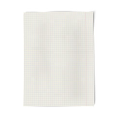 Notebook squared paper isolated on white