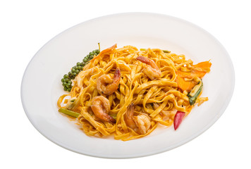 Fried noodles with shrimps