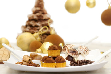 chocolate winter and christmas sweets
