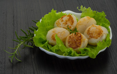 Grilled scallops