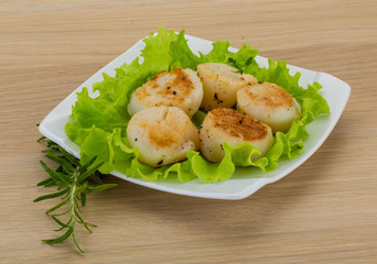 Grilled scallops
