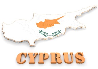 Map illustration of Cyprus