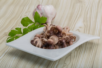 Boiled octopus