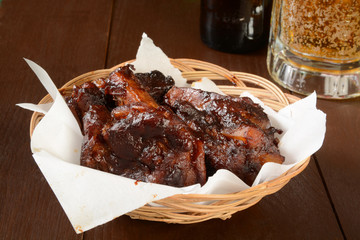 BBQ Pork Ribs and Beer