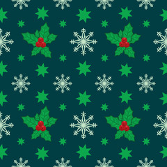 Seamless christmas vector illustration background