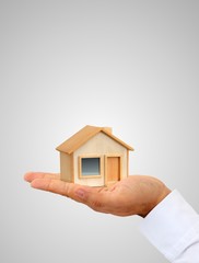 Iconic mini house in the hand