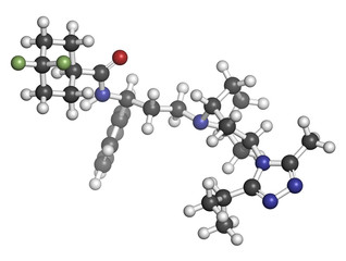 Maraviroc HIV drug molecule (entry inhibitor class).