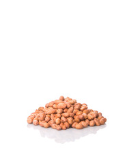 Groundnut or peanut over white background