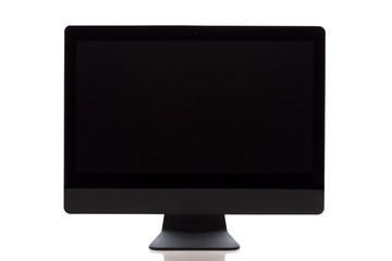 Monoblock all-in-one computer. Shot from the front.