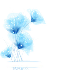 Naklejka premium Vector background with flowers