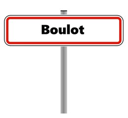 Boulot dans un panneau de ville