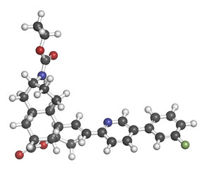 Vorapaxar acute coronary syndrome chest pain drug molecule. 