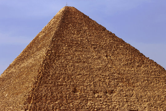 Pyramids in desert of Egypt in Giza