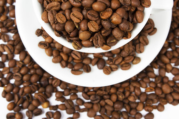 Coffee Beans Isolated On White