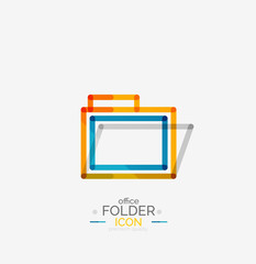 Folder logo, stamp. Accounting binder