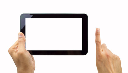 man holding digital tablet computer