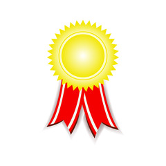 gold award ribbons vector