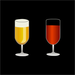 beer wine vector