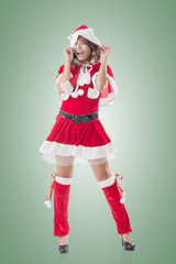 Attractive Christmas lady