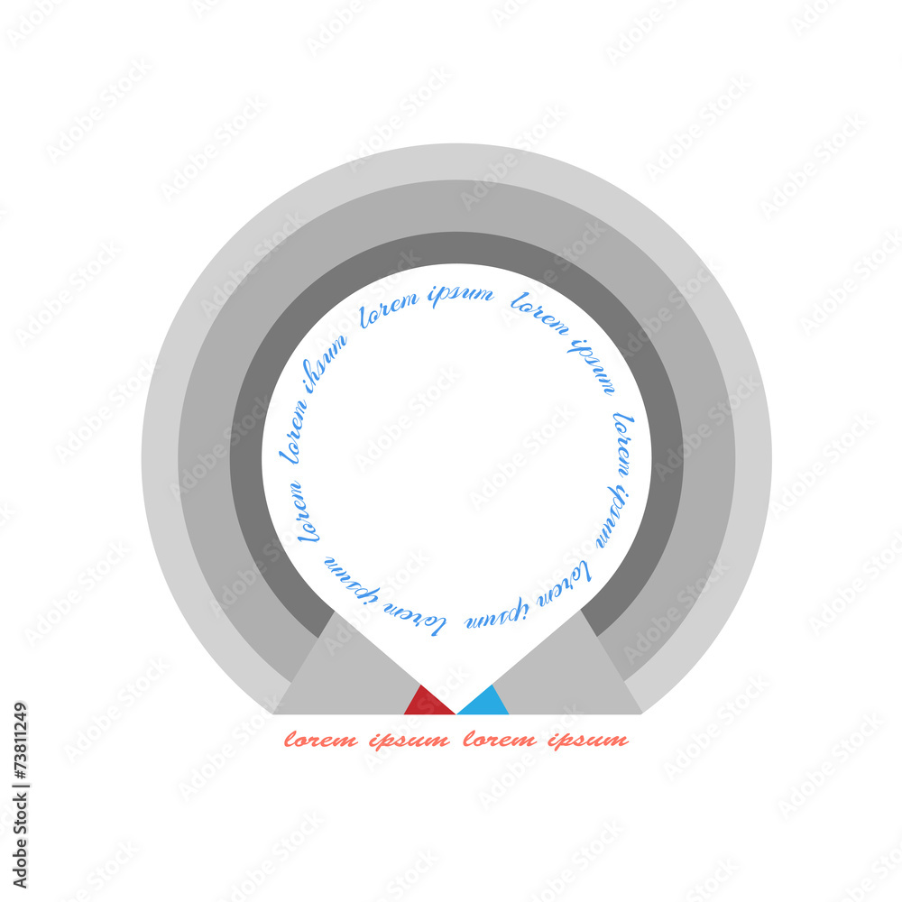 Poster stylish design in shape pencil - minimal style