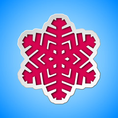 Cut out christmas snowflake