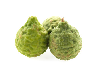 kaffir lime isolated on white background