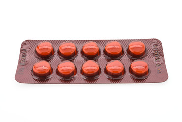 Pill medicine isolated on white background