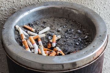 the stub in ashtray
