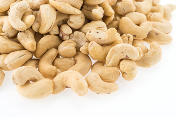 cashews isolated on white background