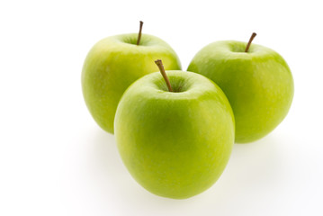 Green apple isolated on white background