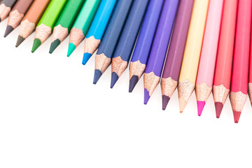 Color pencil isolated on white background