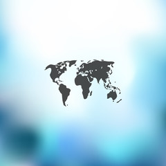 map icon on blurred background