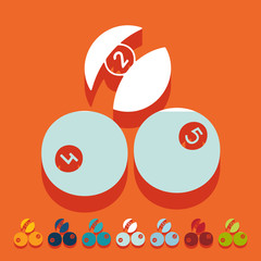 Flat design: billiards