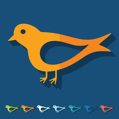Flat design: bird