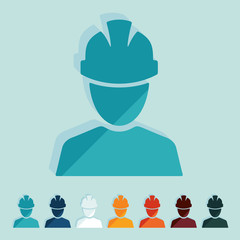 Flat design: builder