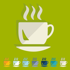 Flat design: coffee