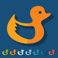 Flat design: duck