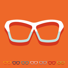 Flat design: glasses