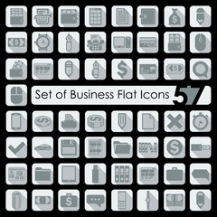 Set of business flat icons