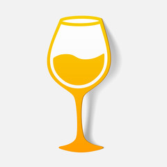realistic design element: wineglass