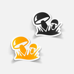 realistic design element: mushrooms