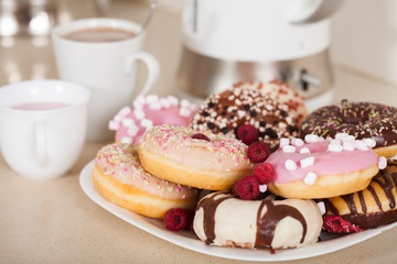 donuts on  plate